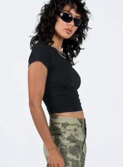 Princess Polly Lex Top Black Hot