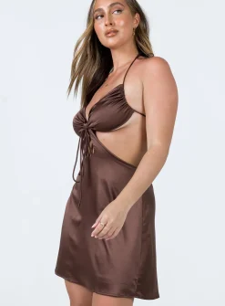 Princess Polly Lexie Mini Dress  Brown Flash Sale