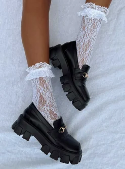 Princess Polly Liani Ruffle Socks  White Outlet