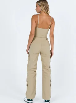 Princess Polly Libbie Pants  Taupe Flash Sale