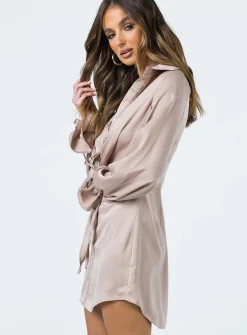 Princess Polly Liberty Mini Dress Beige Shop