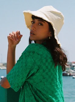 Princess Polly Lickety Split Canvas Bucket Hat Cream Shop