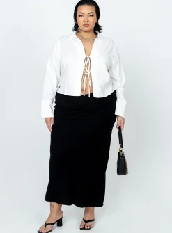 Princess Polly Lida Long Sleeve Topcurve   White Sale