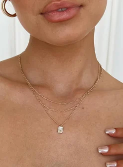 Princess Polly Light Keeper Necklace  Gold Clearance