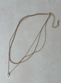 Princess Polly Light Keeper Necklace Gold Clearance