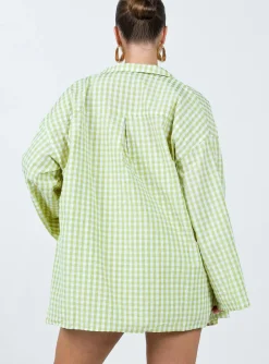 Princess Polly Lillia Set/ White Green Flash Sale