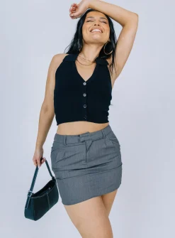 Princess Polly Lillian Mini Skirt  Grey Sale