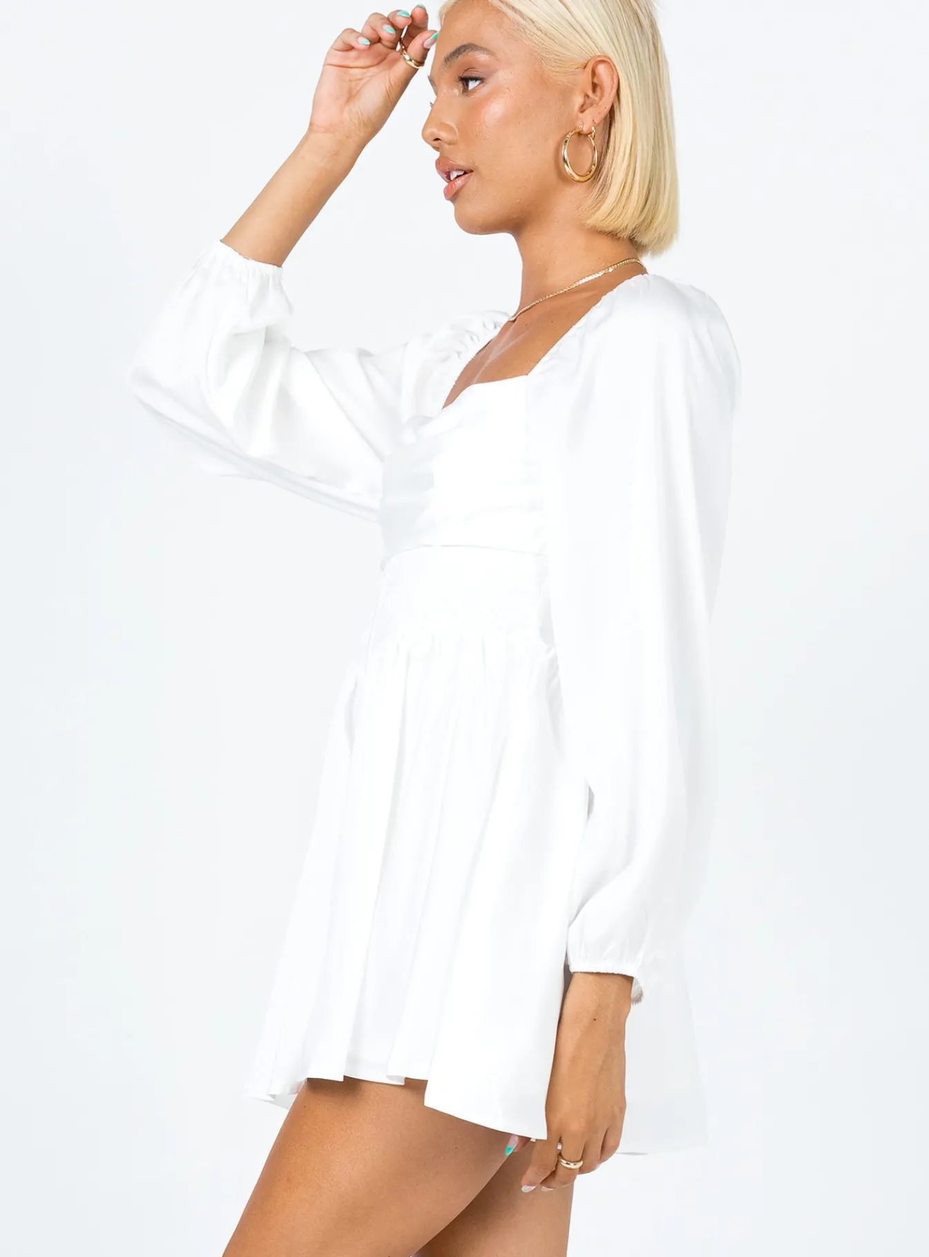 Princess Polly Lillie Long Sleeve Romper White Sale