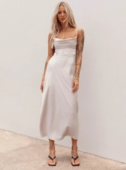 Princess Polly Lillie Midi Dress  Beige Online