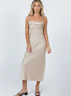 Princess Polly Lillie Midi Dress  Beige Online