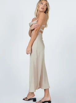 Princess Polly Lillie Midi Dress  Beige Online
