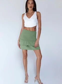 Princess Polly Lillie Mini Skirt Green Store