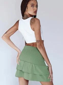 Princess Polly Lillie Mini Skirt Green Store