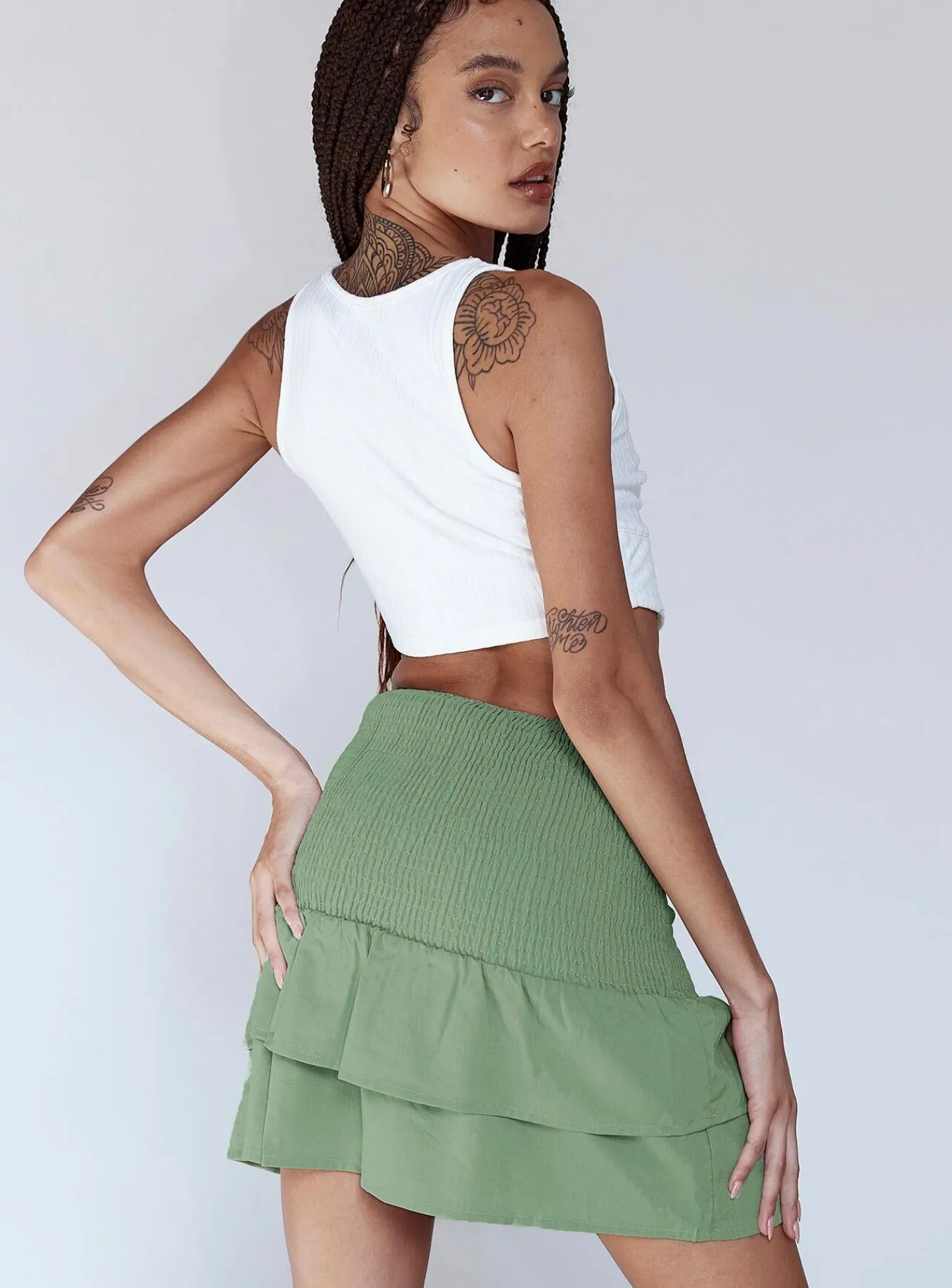 Princess Polly Lillie Mini Skirt Green Store