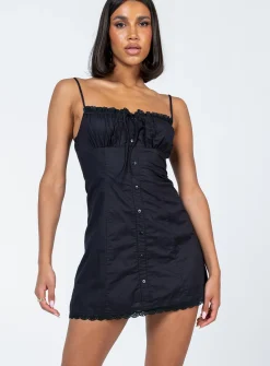 Princess Polly Lilou Mini Dress  Black Online