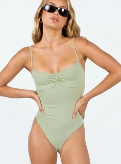 Princess Polly Linden Bodysuit Khaki Hot
