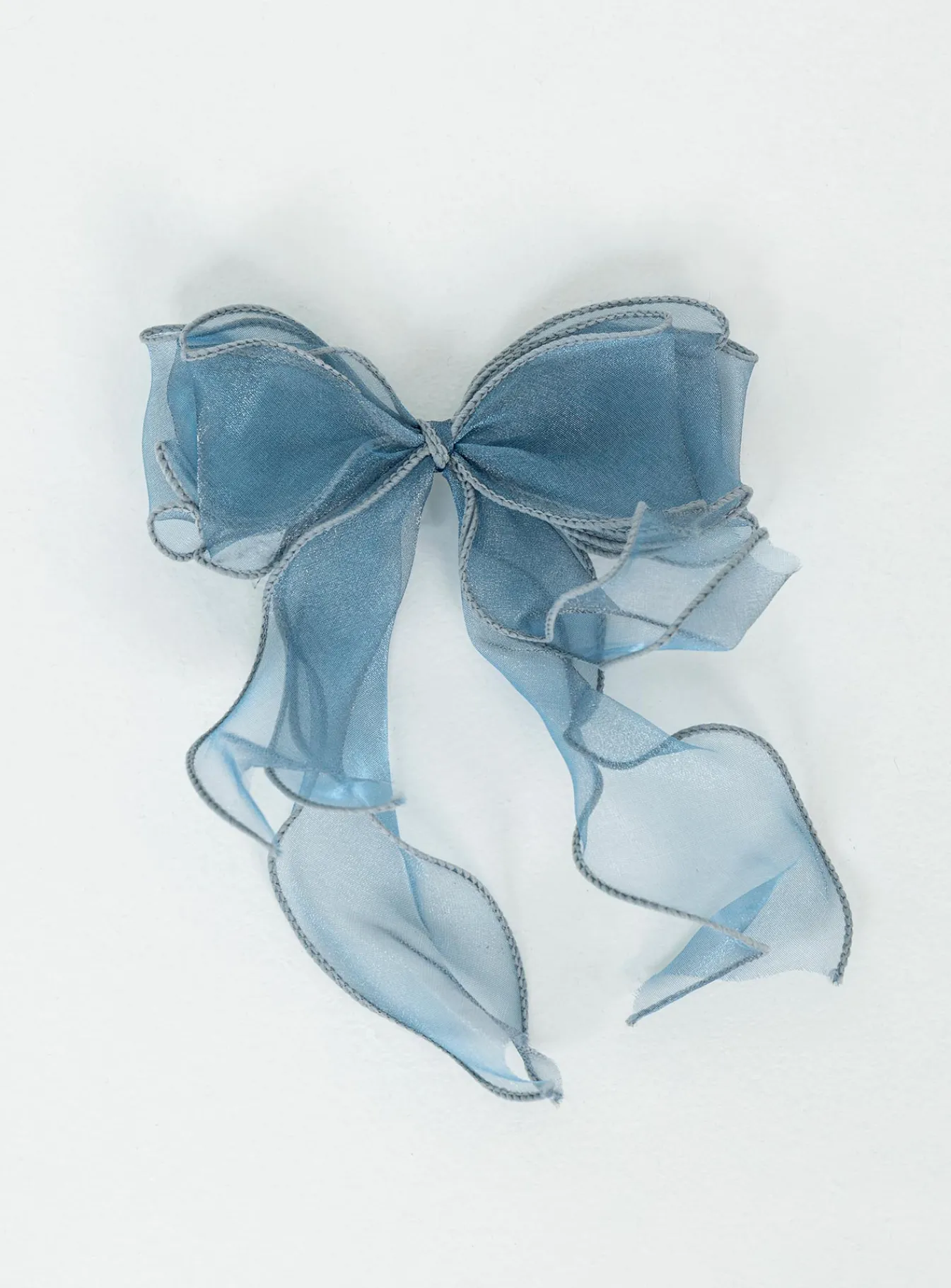 Princess Polly Linney Hair Bow Blue Clearance