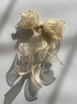 Princess Polly Linney Hair Bow  Beige Store