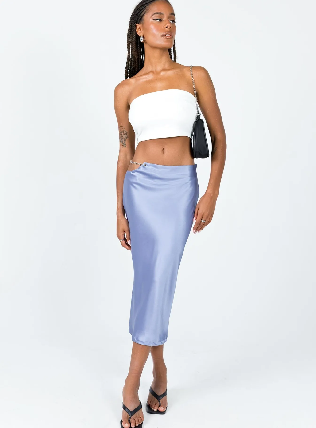 Princess Polly Lion’S Den Midi Skirt Blue Discount