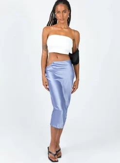 Princess Polly Lion’S Den Midi Skirt  Blue Discount