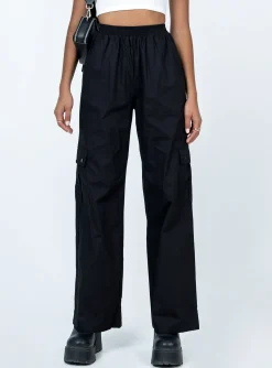 Princess Polly Lista Elastic Pocket Pants Black Best