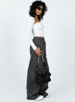 Princess Polly Lista Elastic Pocket Pants  Slate Fashion