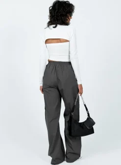 Princess Polly Lista Elastic Pocket Pants  Slate Fashion