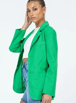 Princess Polly Llyod Blazer Green Shop
