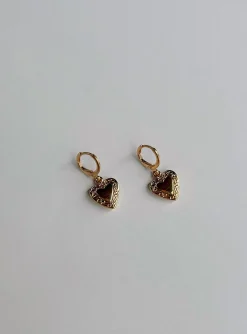 Princess Polly Lock It Upplated Earrings   Gold Online