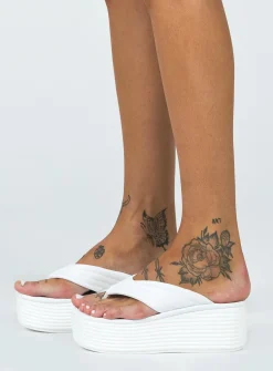 Princess Polly Lola Platform Sandals White Store