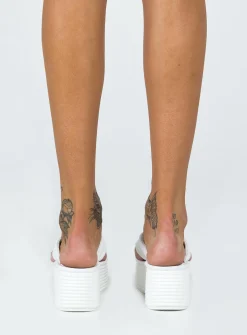 Princess Polly Lola Platform Sandals White Store