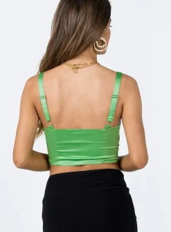 Princess Polly Lombardo Top  Green Hot