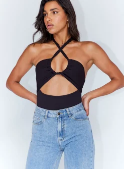 Princess Polly London Bodysuit  Black Best Sale
