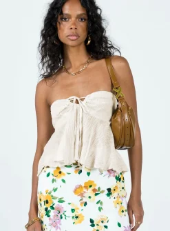 Princess Polly Long Summer Nights Top Ivory Fashion