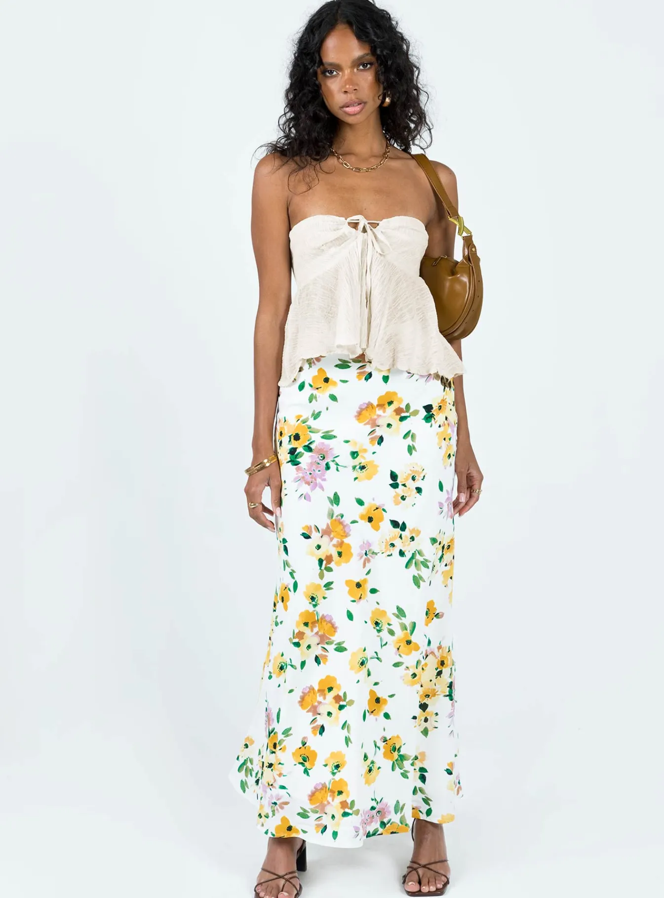 Princess Polly Long Summer Nights Top Ivory Fashion