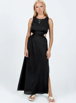 Princess Polly Lonso Midi Dress  Black Sale