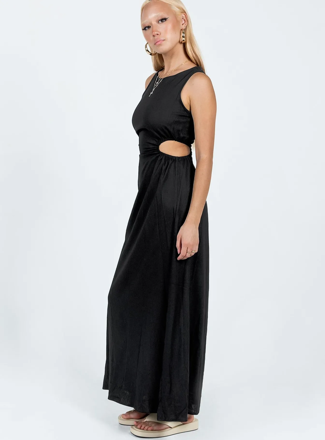 Princess Polly Lonso Midi Dress Black Sale