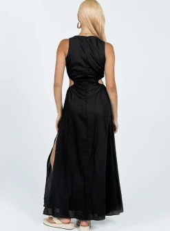 Princess Polly Lonso Midi Dress Black Sale