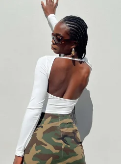 Princess Polly Look Back At It Top  Ivory Discount