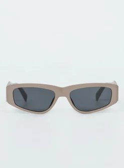 Princess Polly Look Into My Eyes Sunglasses  Beige Fashion