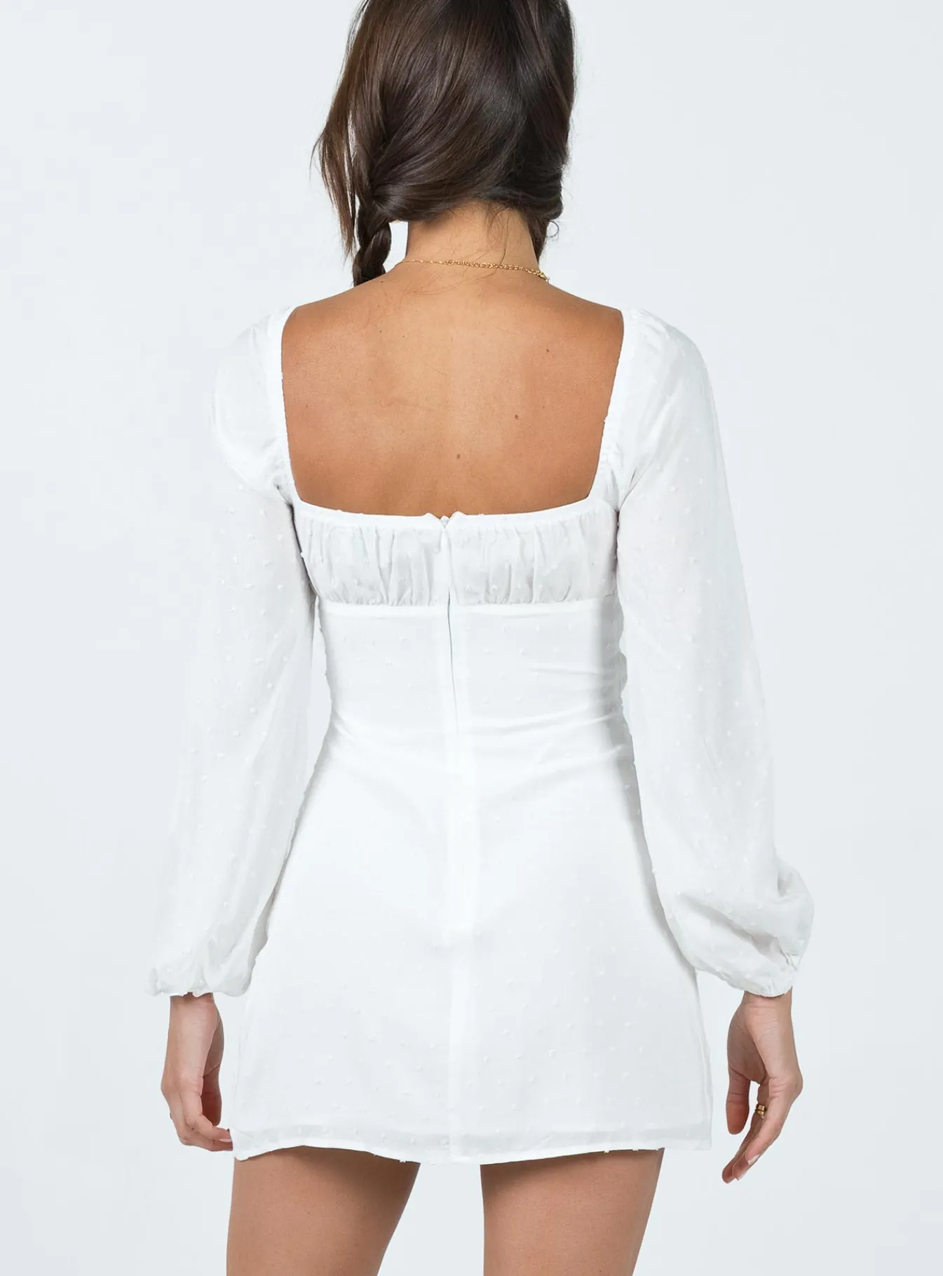 Princess Polly Loreli Long Sleeve Mini Dress White Online