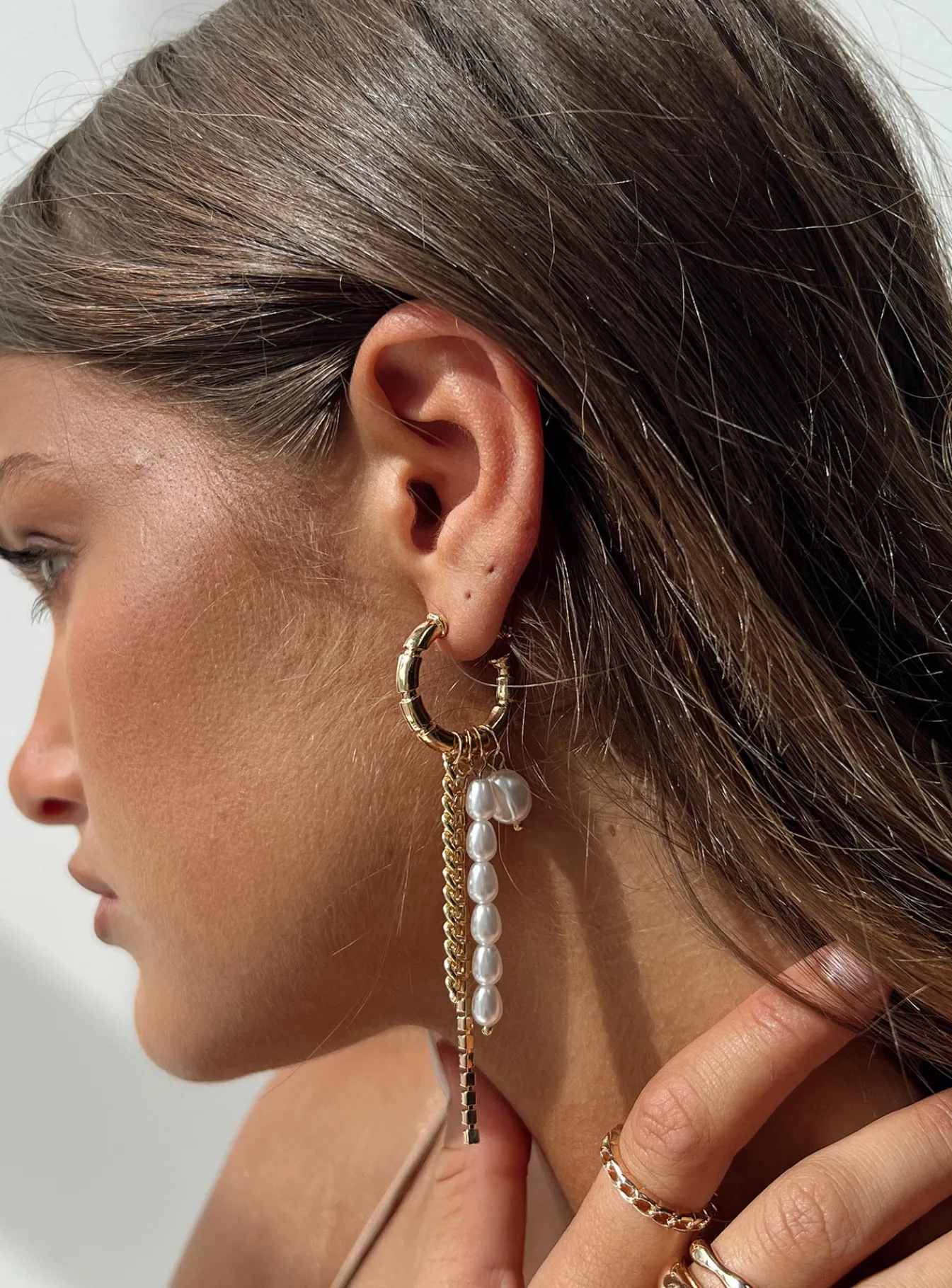 Princess Polly Lorentz Earrings Gold New