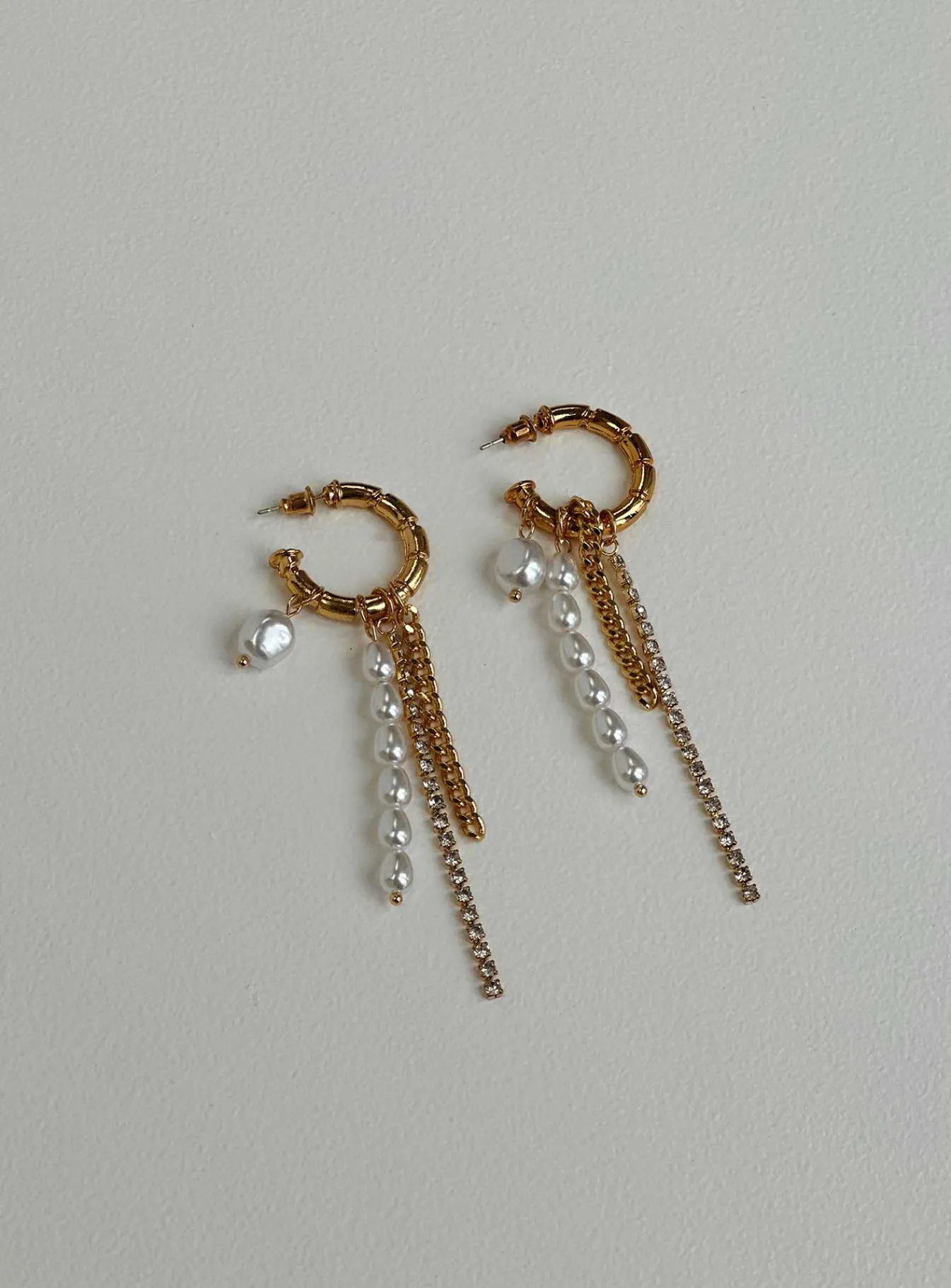 Princess Polly Lorentz Earrings Gold New