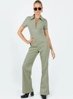 Princess Polly Loretta Jumpsuit  Khaki Fashion