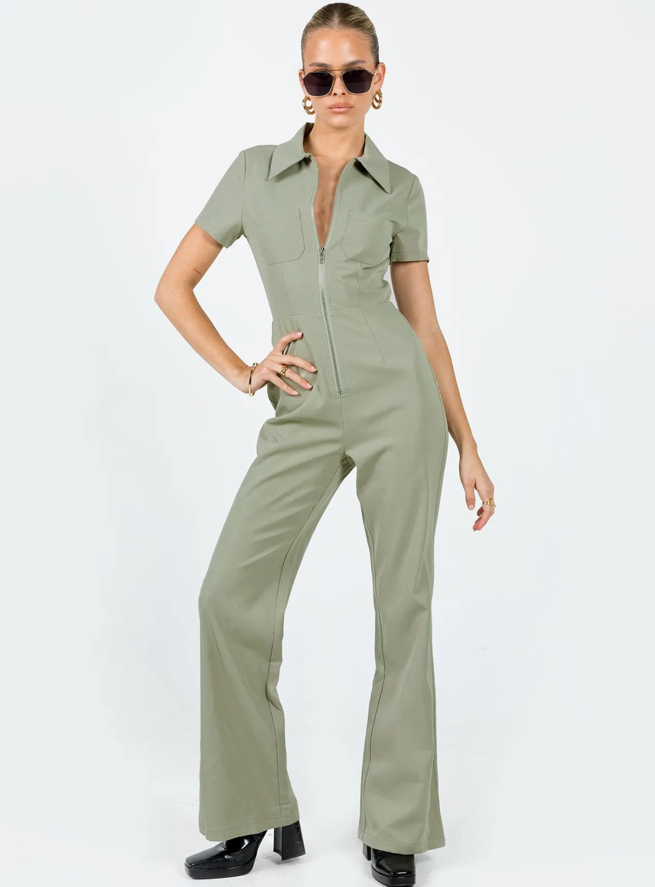 Princess Polly Loretta Jumpsuit Khaki Fashion