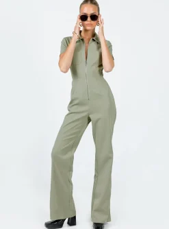 Princess Polly Loretta Jumpsuit Khaki Fashion