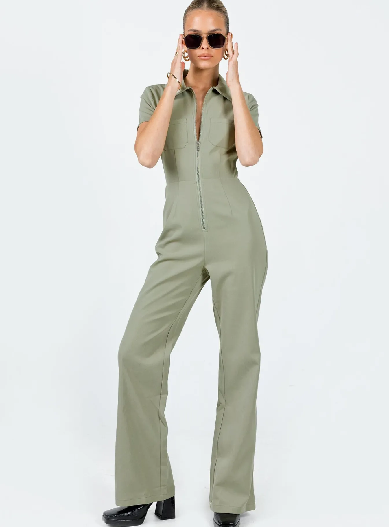 Princess Polly Loretta Jumpsuit Khaki Fashion