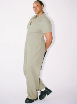 Princess Polly Loretta Jumpsuitcurve Khaki Best Sale