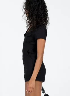 Princess Polly Loretta Romper  Black Best