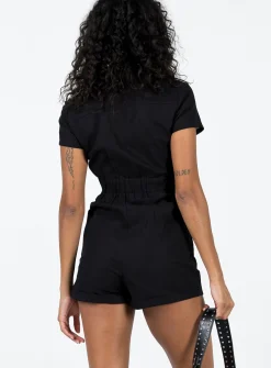 Princess Polly Loretta Romper  Black Best